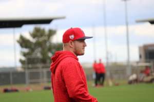 Mike Trout at spring training 2020