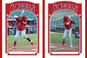 Un-captioned images of Angels minor league players