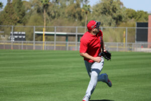 Mike Trout shagging flies