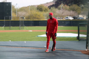 Jo Adell at Minor league batting practice 2019