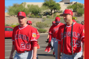 Andrew Heaney and Tyler Skaggs at Angels spring training 2017.