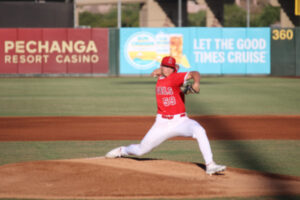 Dylan Jordan pitching ACL final 2025