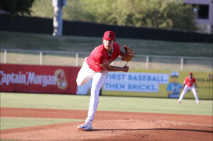 Trey Gregory-Alford pitching in the ACL 2025